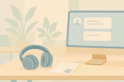 De koptelefoon op de oren is geen barrière: het uitleggen aan het open kantoor in één bericht