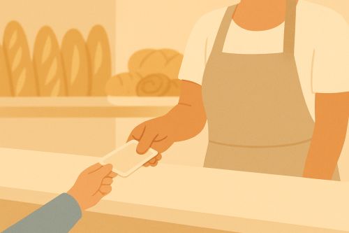 Au comptoir de la boulangerie, une carte tendue en silence permet de commander sans jamais avoir à parler à voix haute