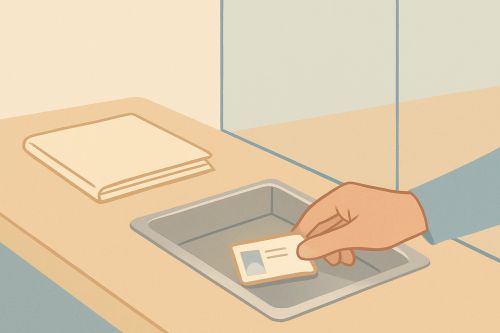 Glisser une carte sous la vitre du guichet, pour que l'agent de préfecture ralentisse le rythme sans qu'on ait à le demander