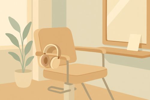 Le sèche-cheveux qui rugit, les ciseaux près de l’oreille : la carte remise au salon apprend au coiffeur à annoncer chaque geste à Ilyes avant de le faire