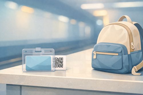 Une correspondance à Châtelet, trois panneaux en même temps, et la foule qui avance : la carte glissée dans la pochette du pass apprend à l’agent RATP à ne montrer qu’un seul chemin à la fois